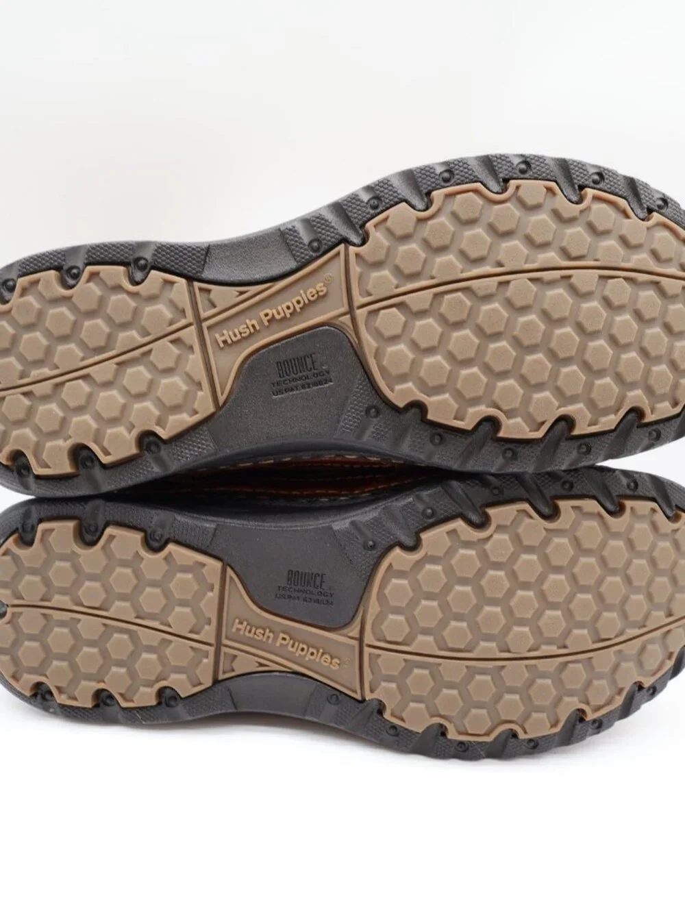 Hush Puppies Pathway Mens 10.5 Tan Leather Comfort Oxford Shoes H100746 NOS
